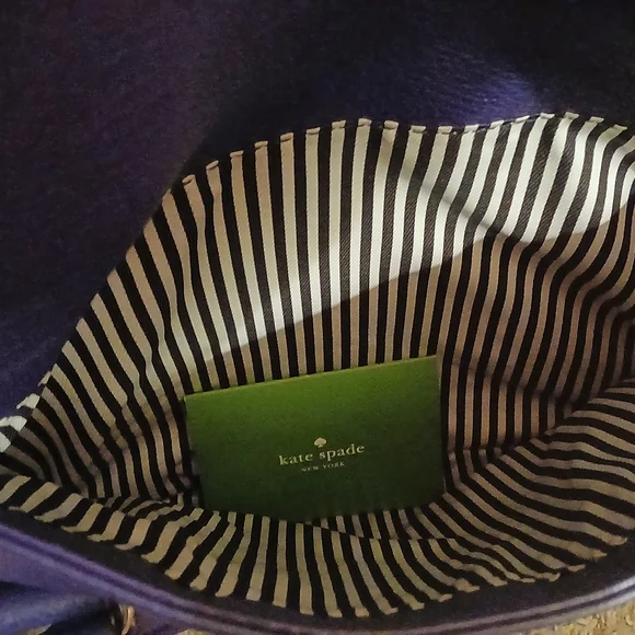 Kate Spade Cobble Hill Small Leslie Satchel Purple Pebbled Leather Crossbody - Picture 5 of 14